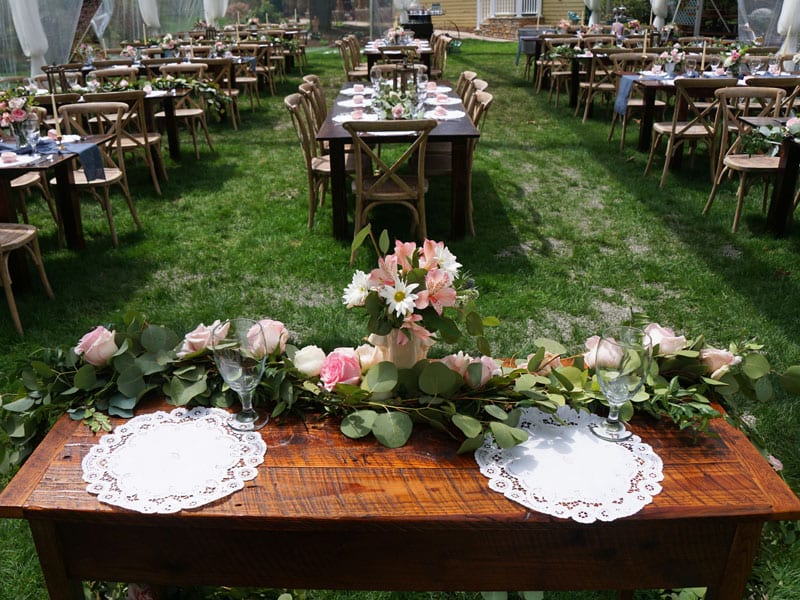 Emily's Bed and Breakfast can host your intimate outdoor wedding celebration!
